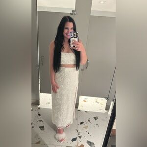 Show Me Your MuMu White Lace Wedding Dress